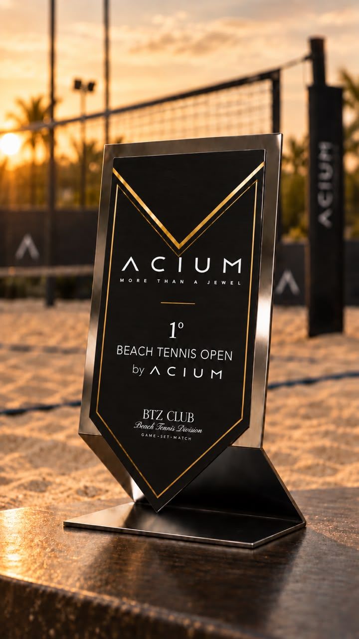 Troféu do 1º Beach Tennis Open by ACIUM